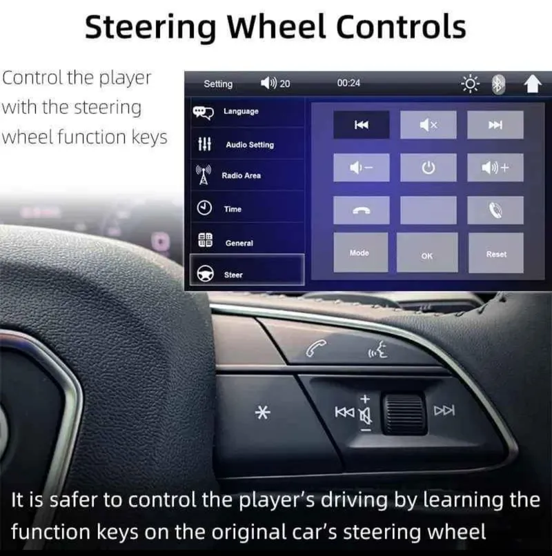 DVD Mp5 7 pouces écran tactile. USB AUX . SD. BT. miroir link G-1001