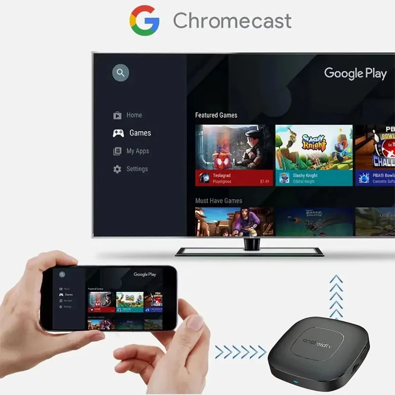 Android TV Box Connectée avec Télécommande Vocale 2+16GB – جهاز ميديا ذكي