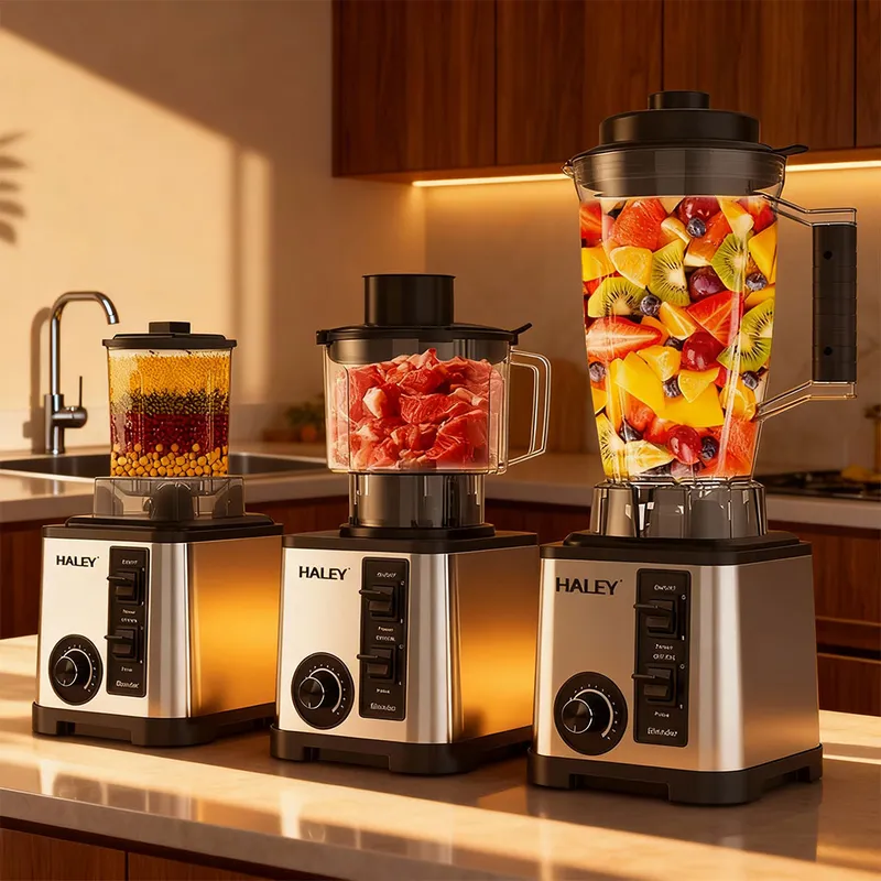 Blender Mixeur Electrique 3 En 1 Avec Mini Hachoir Et Moulin HALEY HY-2714 – خلاط كهربائي 3 في 1 مع مفرمة ومطحنة