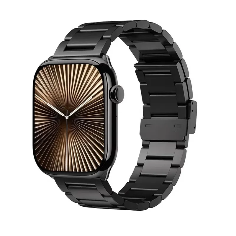 Smart Watch Étanche HainoTeko-10 avec 3 bracelets de luxe en acier inoxydable et silicone – ساعة ذكية أصلية